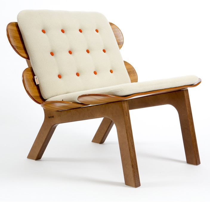 BoardChair - Råhvid | Dansk designet loungestol med råhvidt hyndesæt